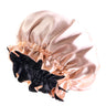 Gorro de satén reversible para mujer, gorro de dormir de doble capa ajustable, gorro de dormir redondo extragrande, gorro de ducha