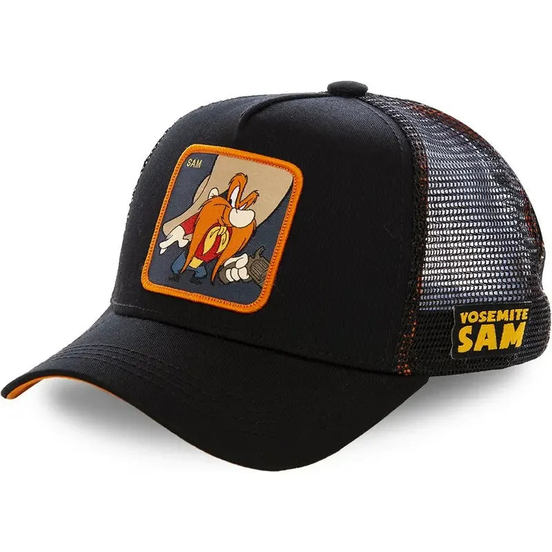 High Quality Brand Anime Cartoon Snapback Cotton Baseball Cap Men Women Hip Hop Dad Mesh Hat Trucker Hat Dropshipping