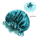 Bonnet de nuit en soie pour femme, double couche, couvre-tête, bonnet de douche tendance, bonnet réglable en satin de soie pour femme