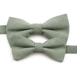 High Quality Mens Solid Color Bowtie Set For Men Children Wedding Party Dinner Accessory Pink Orange Father-son Bow Tie Gift