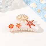 Pince à cheveux YHJ en forme d'étoile de mer pour femme, pince à cheveux en acétate et strass, bijoux de vacances, pince à cheveux tendance, accessoires pour cheveux