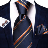 Hi-Tie Cravate de mariage en soie pour homme, motif cachemire, couleur unie, rose, corail, design tendance, qualité, mouchoir, bouton de manchette, fête d'affaires