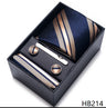 Cravate pour homme, tout nouveau style, cadeau de mariage, ensemble de pochettes, boîte à cravates, accessoires de costume noirs pour hommes
