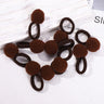 20pcs Kids Elastic Hair Bands Girls Plush Ball Rubber Band For Children Sweets Scrunchie Hair Ties Clip Baby Hair Accessories