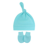 Bonnet pour nouveau-né avec gants, bonnet chaud en coton pour enfants, accessoires pour enfants, bonnet de nuit pour bébés de 0 à 6 mois, automne et hiver