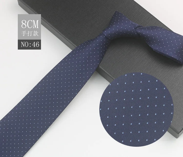 Cravate à fleurs en grille, tissée en gros, 8 cm, accessoires de mariage, bleu, homme, pois, cachemire, convient aux groupes, fêtes, bureau