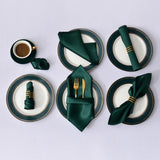12Pcs 30X30cm Satin Table Napkin Soft Handkerchief Romantic Wedding Banquet Square Table Napkins Dinner Party Decoration