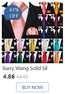 Ensemble élégant de cravates et boutons de manchette en soie à fleurs multiples pour homme, cravate jacquard à fleurs pour mariage, entreprise, fête, événement, Barry.Wang