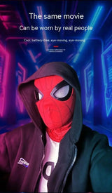 Spider Man Masks Can Blink Cosplay Helmet Moving Eyes Model Party Props Elastic Toys Adults Kids Halloween Christmas Gifts