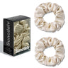 2PCS 3.5CM Mulberry Silk Scrunchies Women Grils Hair Ties for Hair Sleep No Damage Hairband Curly Hair Elastics Ponytail Holder