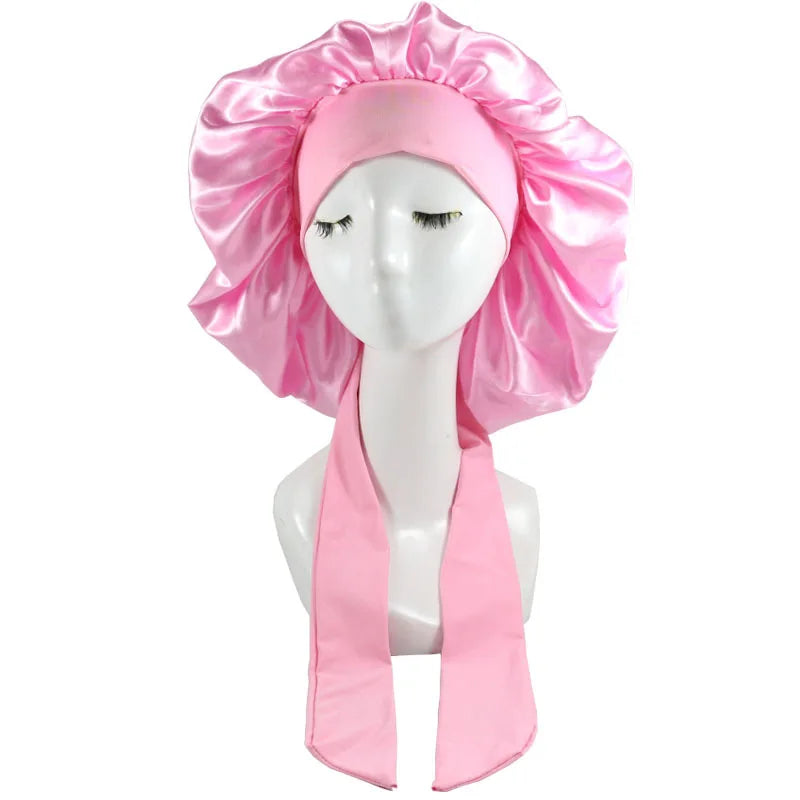 Bonnet de nuit en satin pour femme et homme, bonnet de nuit unisexe, bonnet de douche