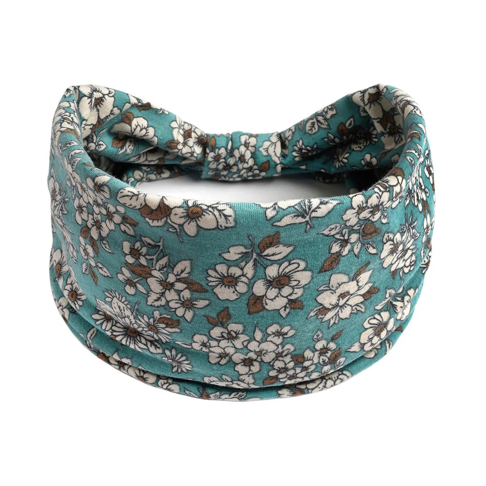 Bohemian Wide Cotton Stretch Headbands Women Headwrap Turban Headwear Bandage Hairbands Bandana Wide Headbands Hair Accessories