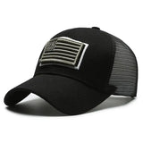 Casquette de baseball brodée avec motif camouflage du drapeau américain pour homme