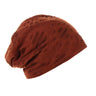 Unisex Men Women Beanie Cotton Night Sleep Cap Bonnet Chemo Hat Headwear Turban Baggy Hair Care Nightcap Pullover Hat Solid Colo