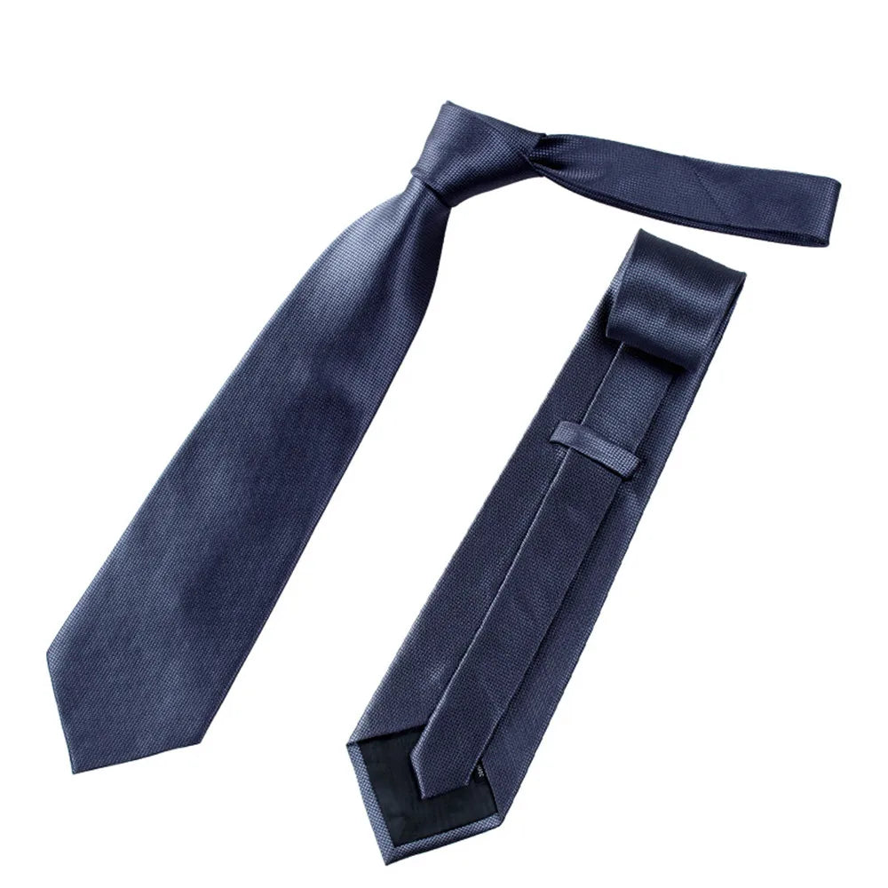 Cravate tendance pour homme, accessoire de mariage, cravate en soie unie, noir, bleu, rouge, blanc
