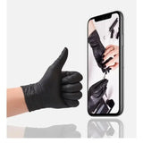 Lot de 20 gants jetables multifonctions en nitrile noir PVC, parfaits pour la réparation automobile, la préparation des aliments, la teinture des cheveux, etc.