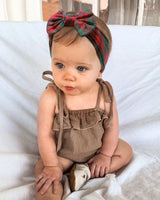 1Pc Baby Nylon Headscarf Astique Suitable Newborn Girl Flower Handmade Headband Elastic Hairband Turban Toddler Hair Accessories