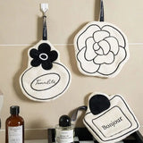 Hanging Hand Towel Double Layer Absorb Water Quick Drying Toilet Handkerchief Simple Household Children Fine Hand Towel
