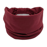 Headwrap Solid Color Knot Wide Headbands for Women Soft Cotton Sports Elastic Hair Bands Accessories Yoga Bandana Bandage