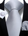 Necktie Fashion Brand Handmade Solid Necktie Handkerchief Cufflinks Set For Men Ties Suit Shirts Wedding Accessories Man Gifts