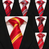 Cadeaux pour hommes EASTEPIC : cravates rayées, cravates rouges pour messieurs en vêtements raffinés, accessoires à la mode pour les occasions sociales