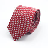 Cravate de luxe LYL 7 cm en jacquard à pois rouges pour affaires, accessoires occidentaux, cadeau pour invités de mariage, articles de cravate Bolus