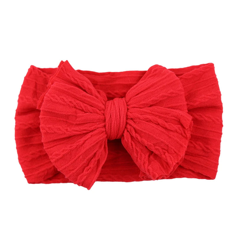 Baby Girl Bows Headband Newborn Turban Hairbands Kids Red Head Band Outdoor Toddler Children HeadWrap Hair Accessories
