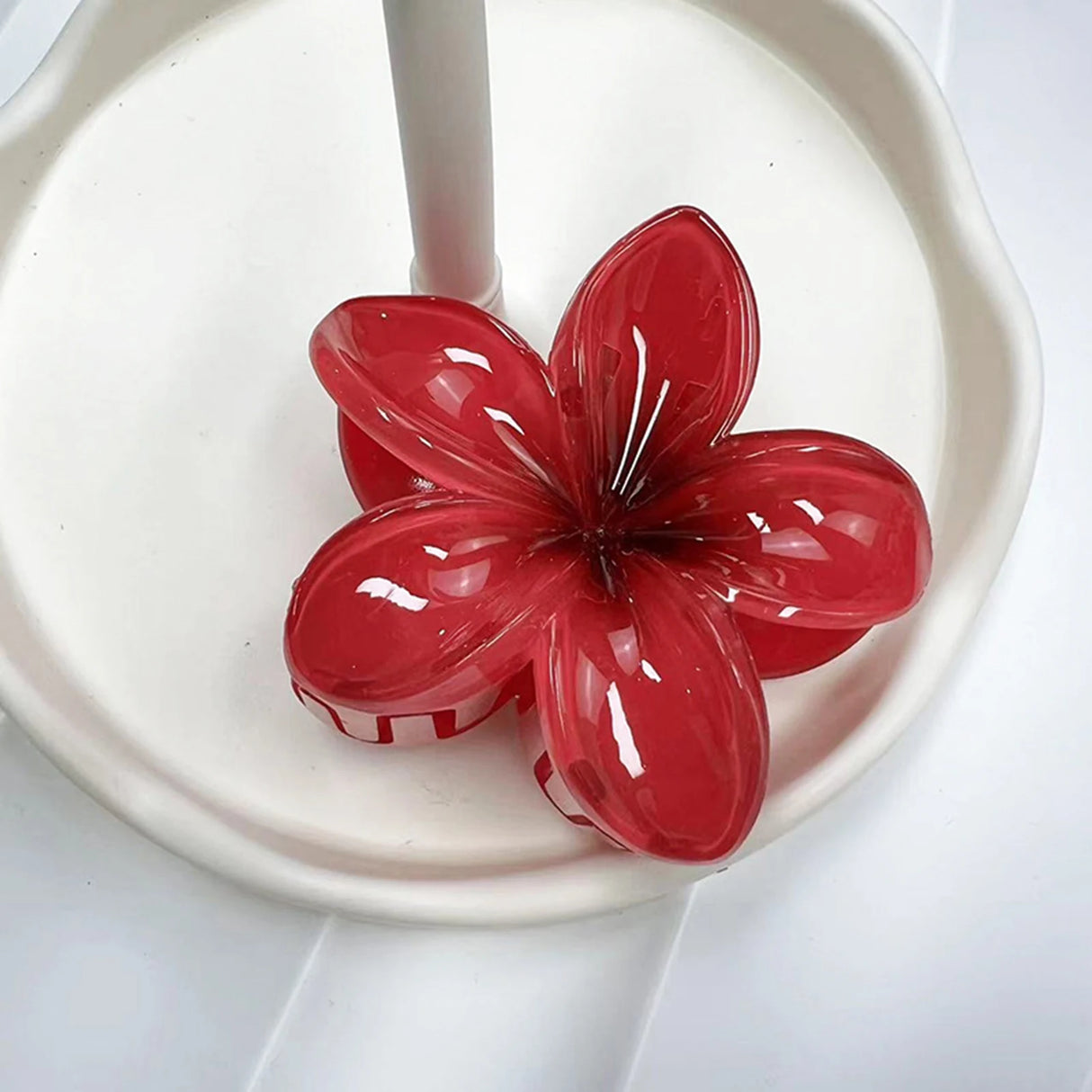 Gradient Flower Hair Clip Beach Hairpins Flower Claw Clips Hawaiian Style Headwear Summer Flower Hairpins Girls Hair Accessories