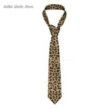 Cravates léopard pour hommes, soie et polyester, étroites, 8 cm, motif tigre, pour costumes, accessoires, fête de mariage, cosplay