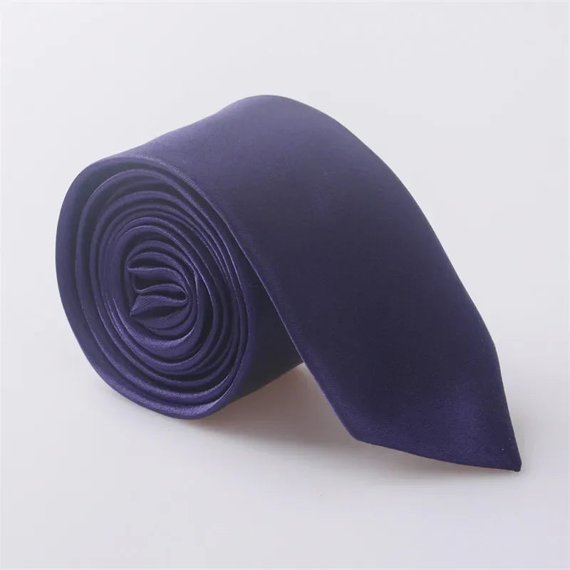 Cravate étroite de haute qualité pour homme, couleur unie, slim et fine, pour fête de mariage, largeur 5 cm, pour femme, JC0015