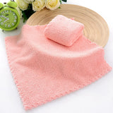 Coral Velvet Face Towel Microfiber Absorbent High-density Square Hand Towel Cleaning Wipes Quick Dry Clean Handkerchief Supplies
