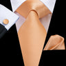 Cravate de mariage en soie unie bleu clair Hi-Tie pour homme, design tendance, boutons de manchette élégants, pour affaires, fête, livraison directe