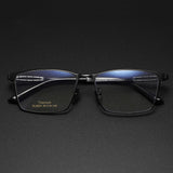 Pure Titanium Eyeglass frames Men Ultralight Square Men's Glasses Frames Business Decorative Eyewear Titanium Fake Eyepieces Men