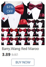 Ensemble élégant de cravates et boutons de manchette en soie à fleurs multiples pour homme, cravate jacquard à fleurs pour mariage, entreprise, fête, événement, Barry.Wang