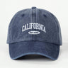 Fashionable Versatile Washed Letters Solid Color Embroidered Baseball Cap For Men Wide Brimmed Casual Sports Cap For Women