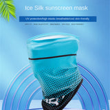 Masque de cyclisme en soie glacée, protection solaire, absorption de la transpiration, randonnée, camping, chasse, tour de cou, bandana, foulard magique pour moto