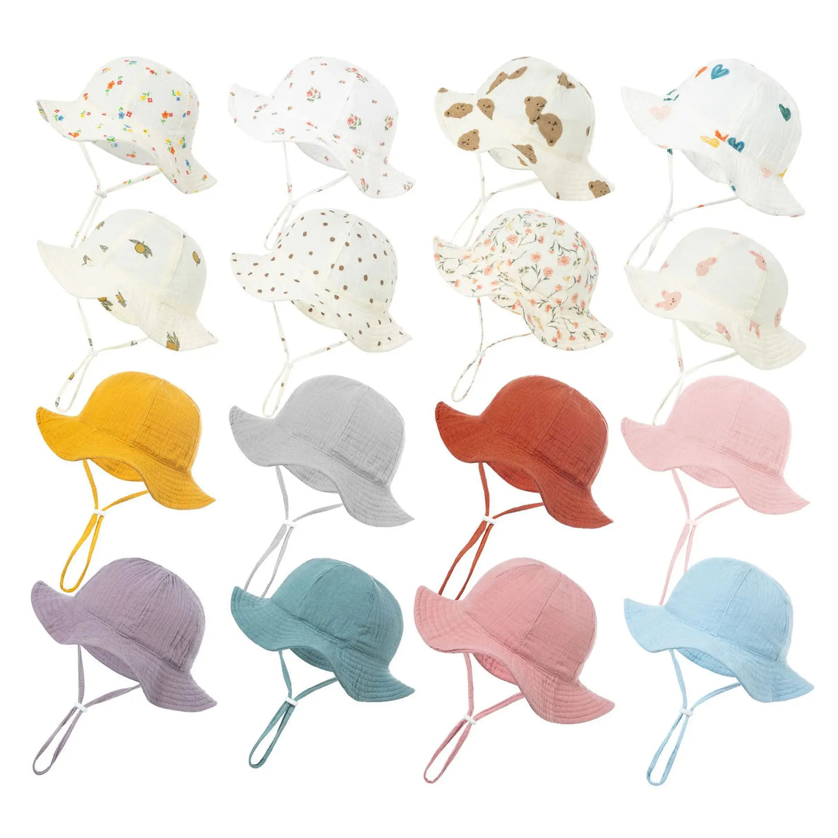 Baby Boy Girl Summer Bucket Hat Soft Cotton Panama for Kids Infant Toddler Cap Outdoor Beach Sun Caps Baby Fisherman Hats
