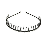 Black Metal Wavy Headband Men Women's Hair Band Head Hoops Bands Headwear Sport Headbands Hairband Bangs Holder Hair Accessories