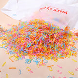 500Pcs/Set Girls Colourful Elastic Disposable Soft Rubber Band Hair Tie Headband Children Ponytail Holder Bands Kids Accessories