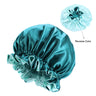 High Quality Double Sided Layer Waterproof Shower Cap Solid Color Satin Hair Bonnet Cap For Women