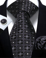 Cravate homme Paisley Jacquard tissé 8 cm formelle affaires mariage cravate poche carré ensemble costume cravate haute qualité fait main Gravata