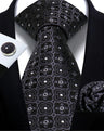 Cravate homme Paisley Jacquard tissé 8 cm formelle affaires mariage cravate poche carré ensemble costume cravate haute qualité fait main Gravata