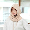 A Women Winter Beanie Hats One-Piece Knit Balaclavas Mask  Neck Circle Scarf Ski Snow Hat