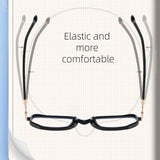 Blue Light Blocking Reading Glasses with Glitter Frame Fashion Oversized Presbyopia Glasses Slimming for Men Women