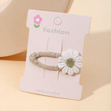 1pcs Ins Daisy Flower Hair Clips Baby Girl Hairpins for Kids Lace White Barette Princess Hooks Infant Accessories Korean