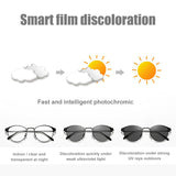 Photochromic Blue Light Blocking Glasses 2 In 1 Anti-ultraviolet Eyeglasses Anti Light Sunglasses For Men And Women