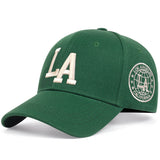 Casquette de baseball unisexe avec lettres brodées LA, ajustable, décontractée, pour le printemps et l'automne, pour l'extérieur, avec protection solaire