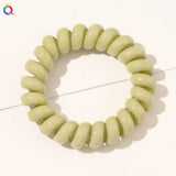 High Elasticity Telephone Coil Hairbands Women Spiral Hair Ties Girls Hair Rings Rope Solid Color Hair Accessories Gum Scrunchy