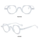 Round Square Frame Blue Light Blocking Glasses Japanese Style Unisex Non-Prescription Glasses Eyeglasses Frame
