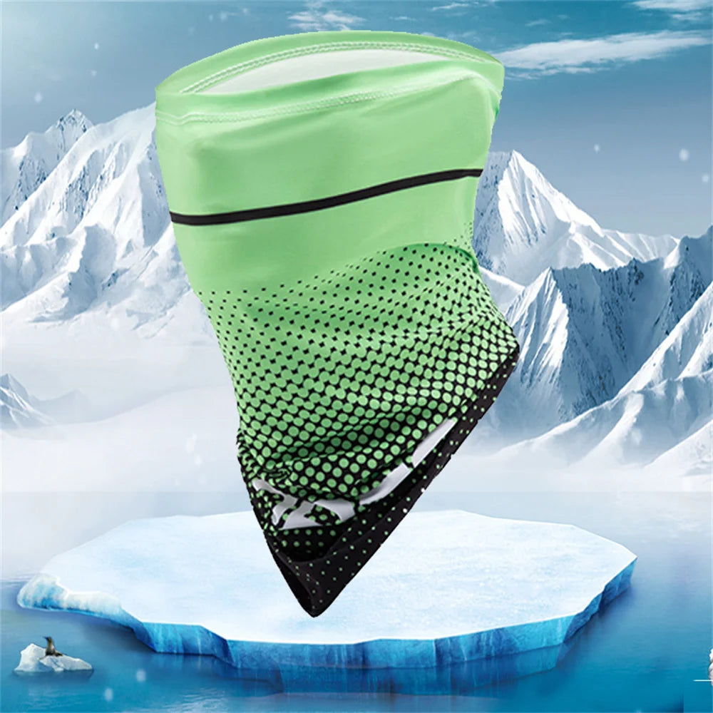 Masque de cyclisme en soie glacée, protection solaire, absorption de la transpiration, randonnée, camping, chasse, tour de cou, bandana, foulard magique pour moto